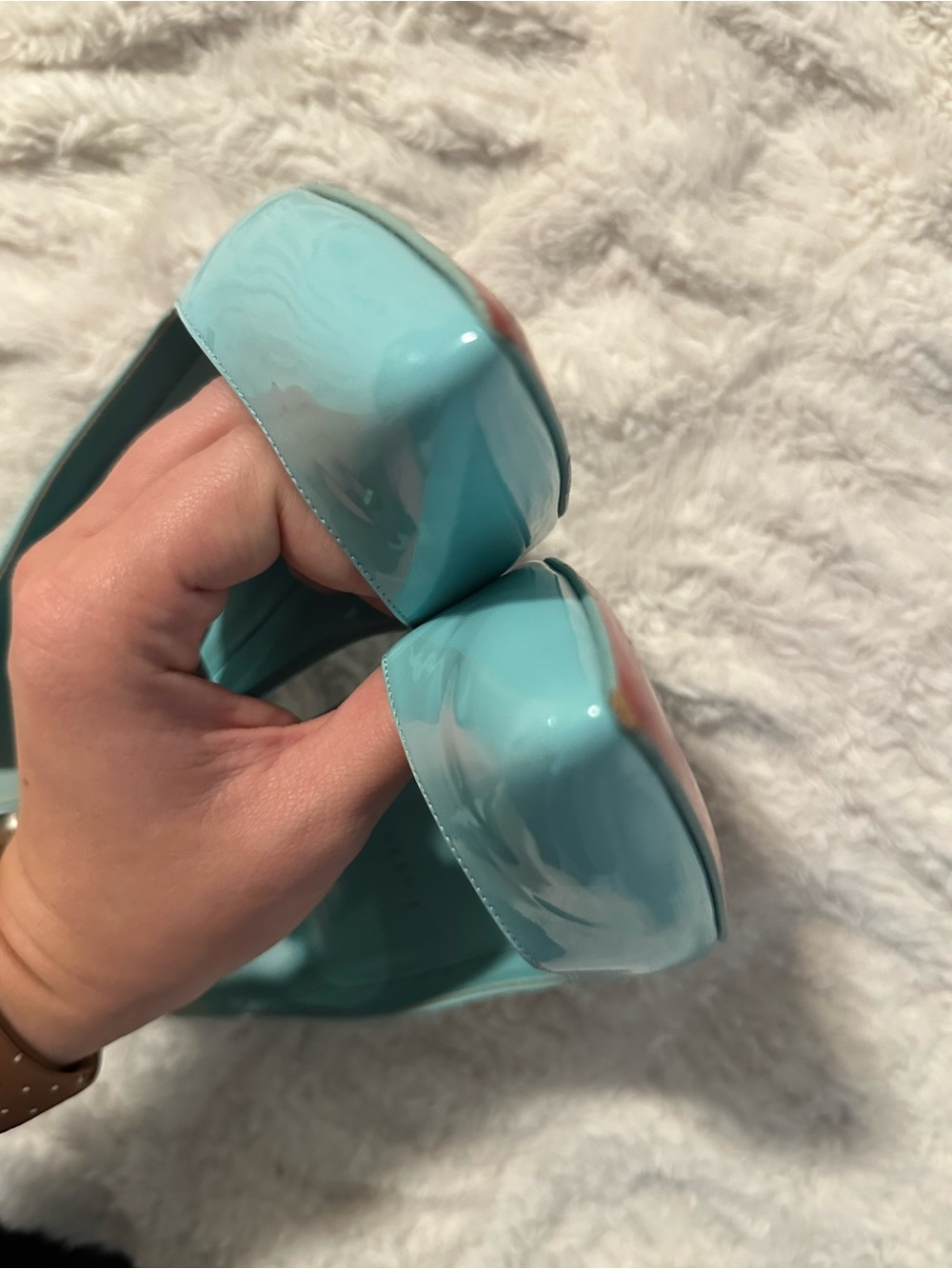 Rare Christian Louboutin Women's Hot Chick Heels in Turquoise - Picture 8 of 8